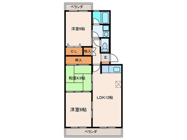 エクセレント室見の物件間取画像